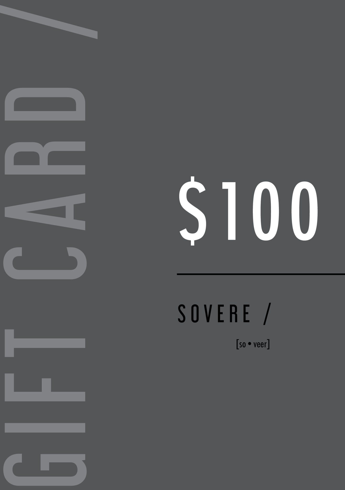 
                  
                    SOVERE / GIFT CARD
                  
                