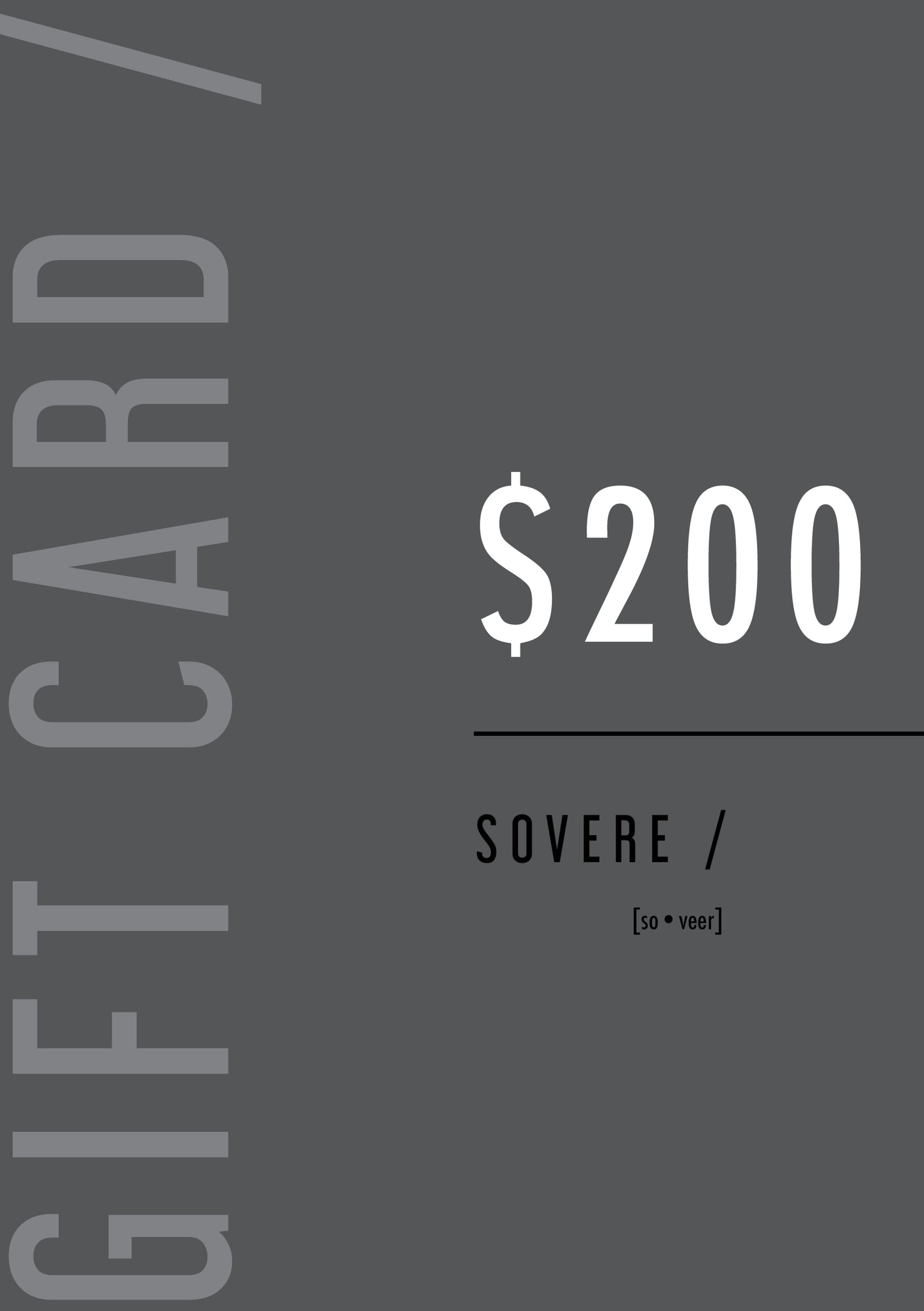 
                  
                    SOVERE / GIFT CARD
                  
                