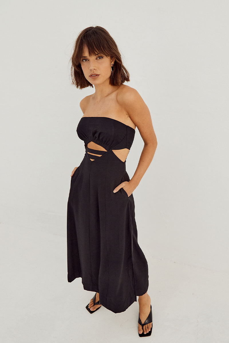 
                  
                    Sovere Studio women's Clothing Sydney Horizon midi dress black
                  
                