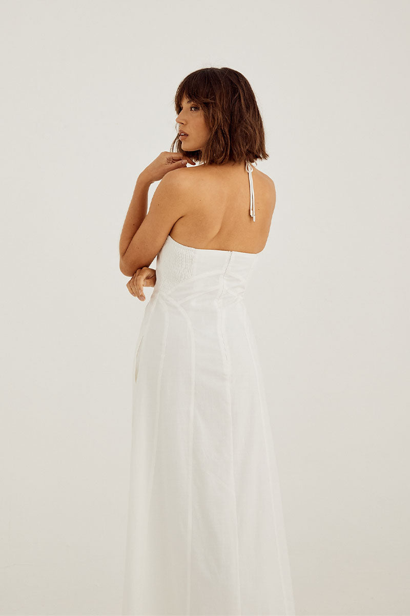 
                  
                     Sovere Studio women's Clothing Sydney Outline Midi Dress White
                  
                