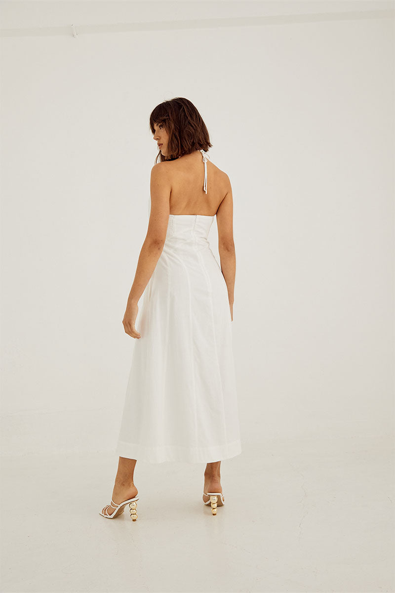 
                  
                     Sovere Studio women's Clothing Sydney Outline Midi Dress White
                  
                
