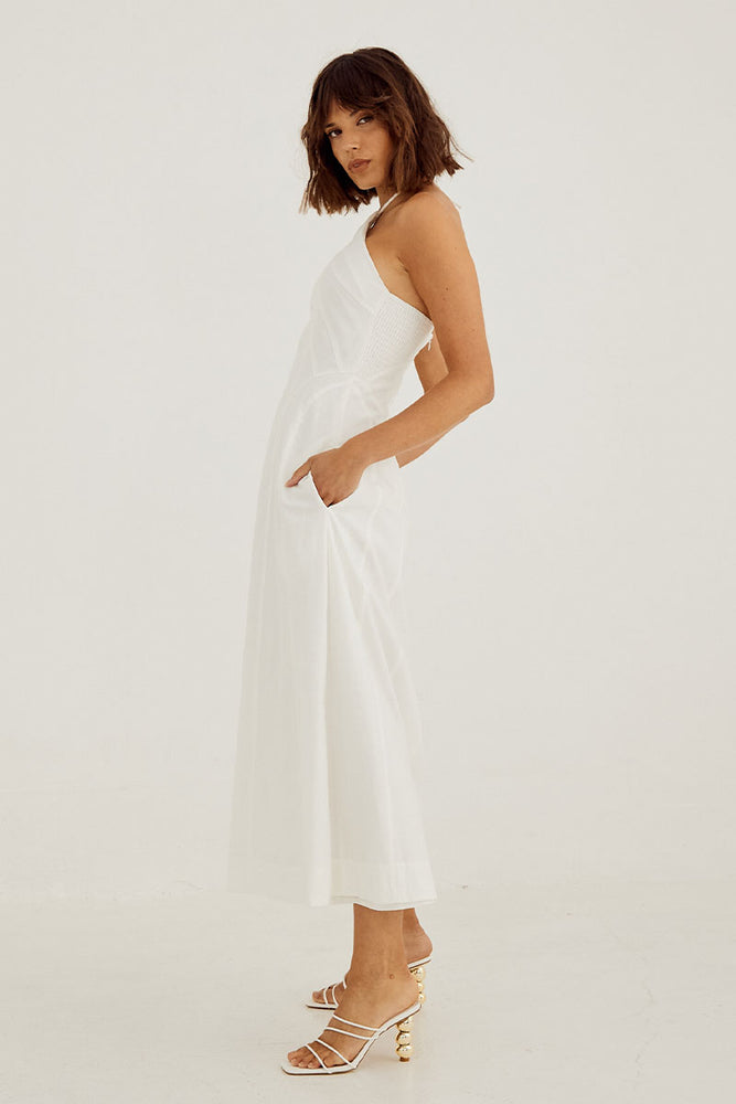 
                  
                     Sovere Studio women's Clothing Sydney Outline Midi Dress White
                  
                