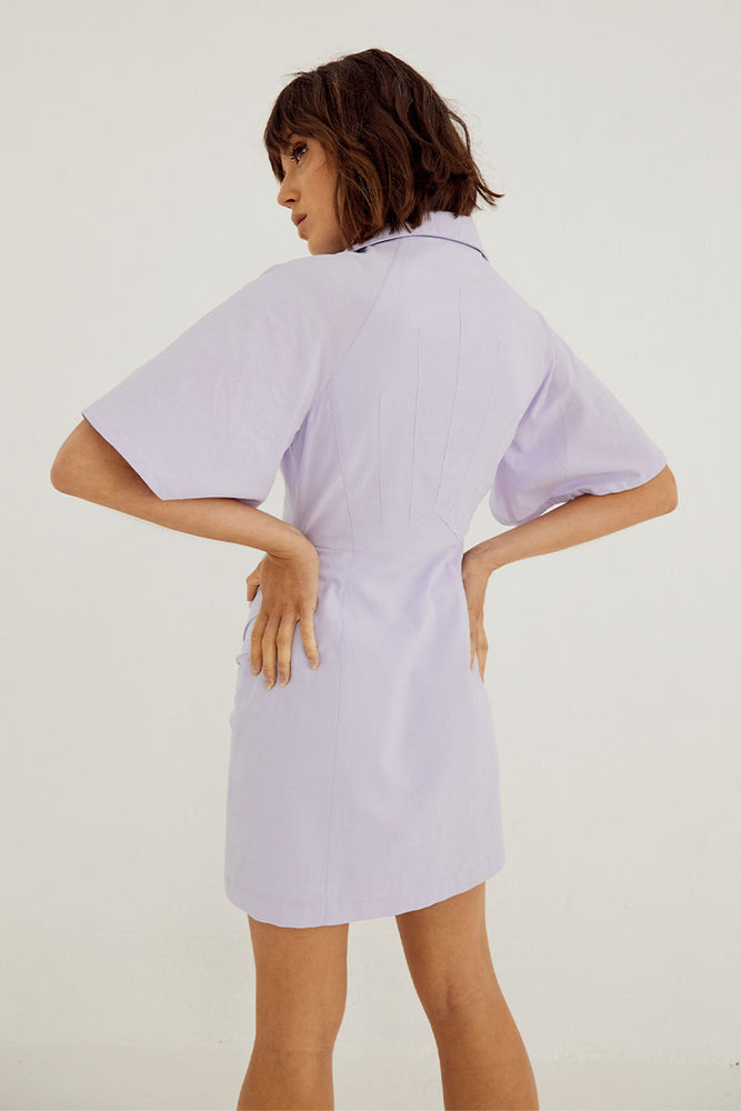 
                  
                    Sovere Studio women's Clothing Sydney Outline Shirt Dress purple.
                  
                