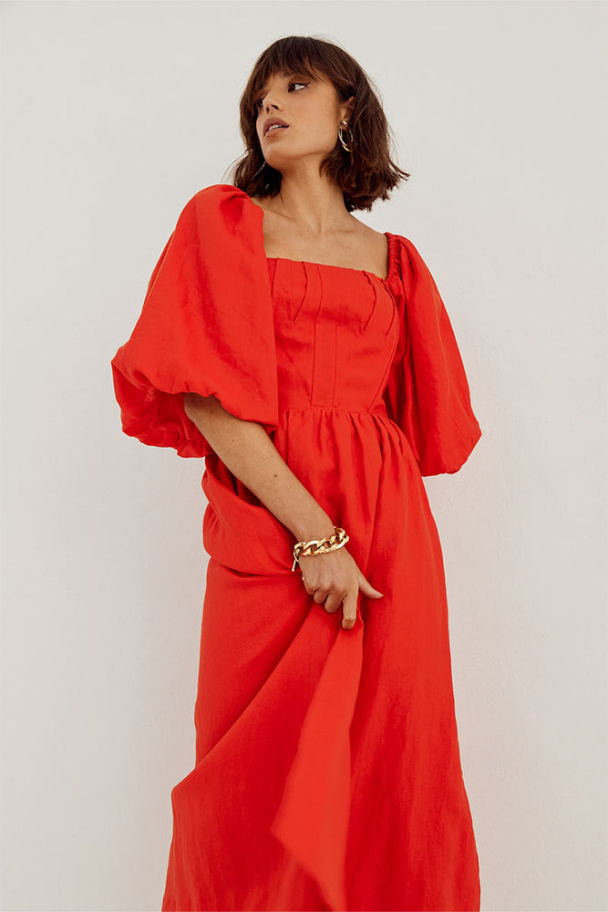 Sovere Studio women's Clothing Sydney Relish Midi Dress Red