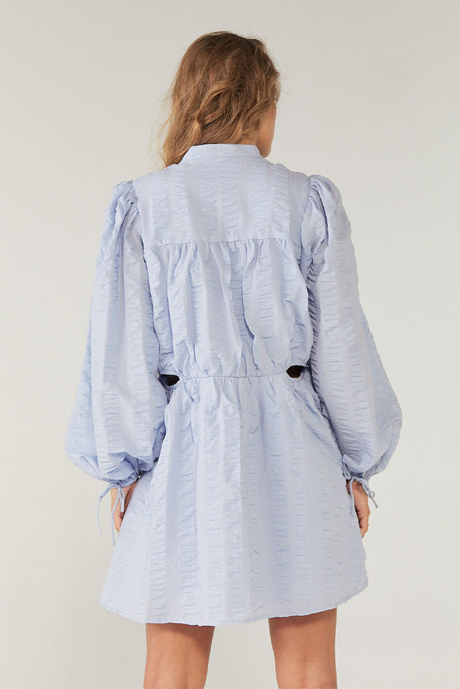 
                  
                    VIVE CUT OUT SMOCK DRESS - POWDER BLUE
                  
                
