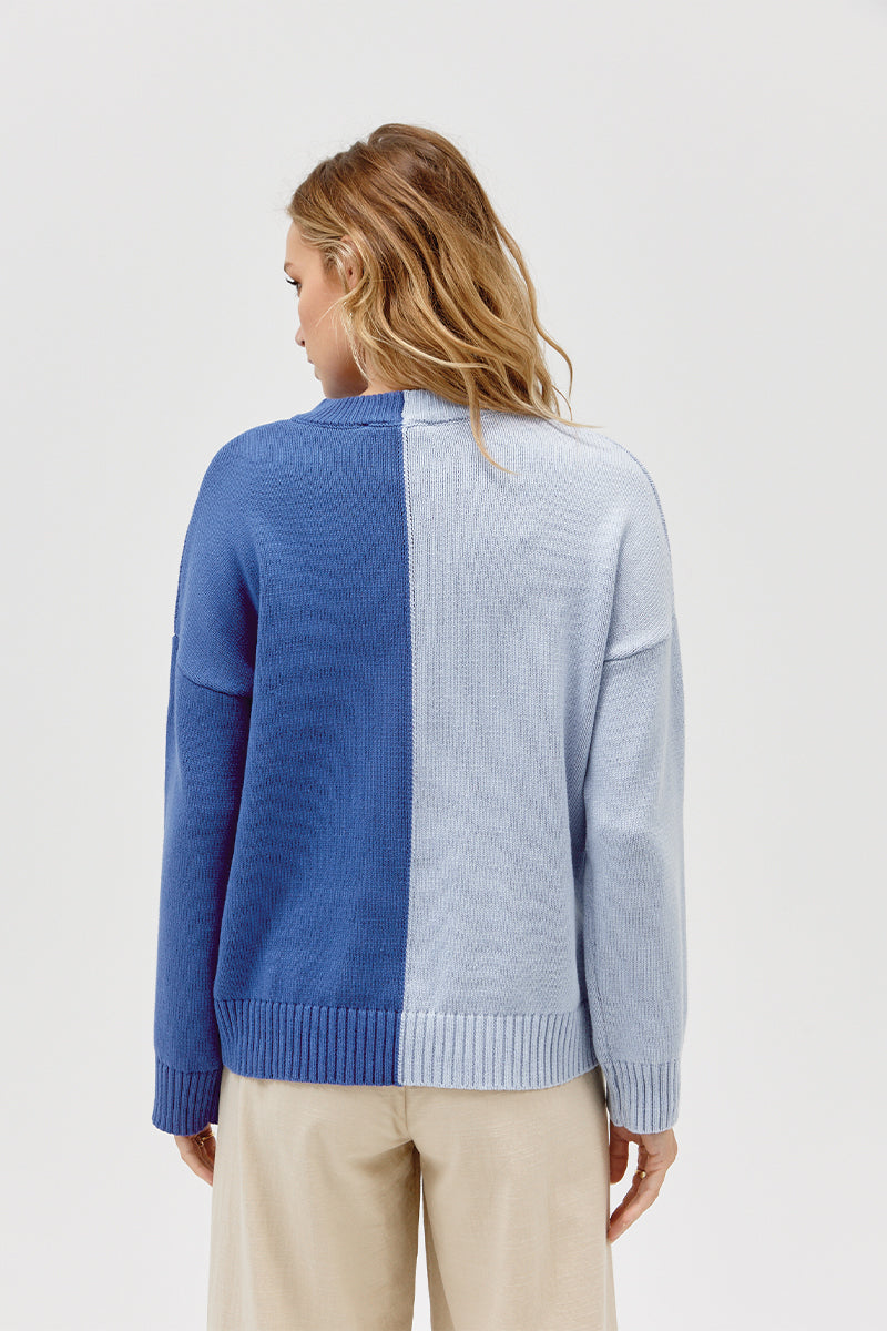 
                  
                    Sovere Studio women's Clothing Sydney Bravo Splice Sweater Blue
                  
                
