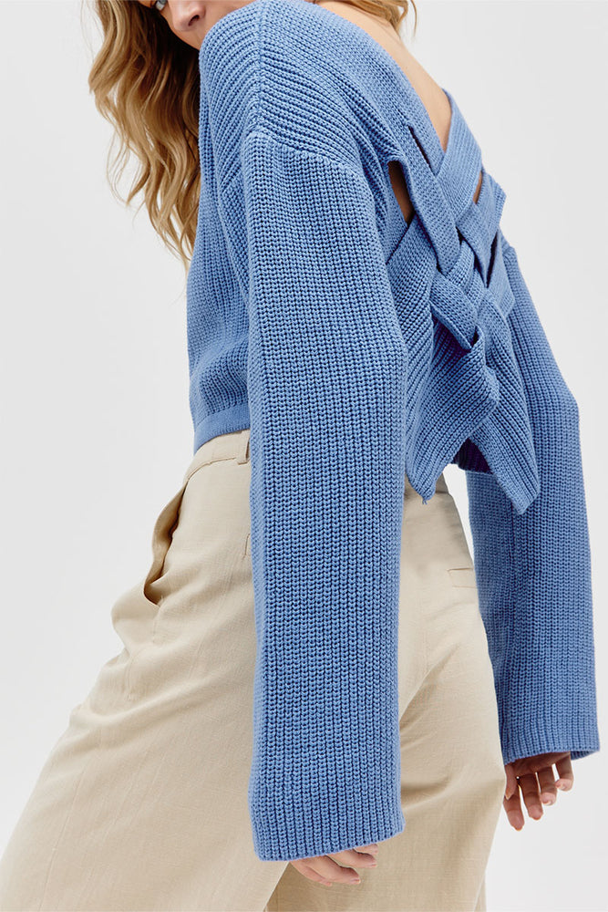 
                  
                    Sovere Studio women's Clothing Sydney Interlock Crop Knit Blue
                  
                