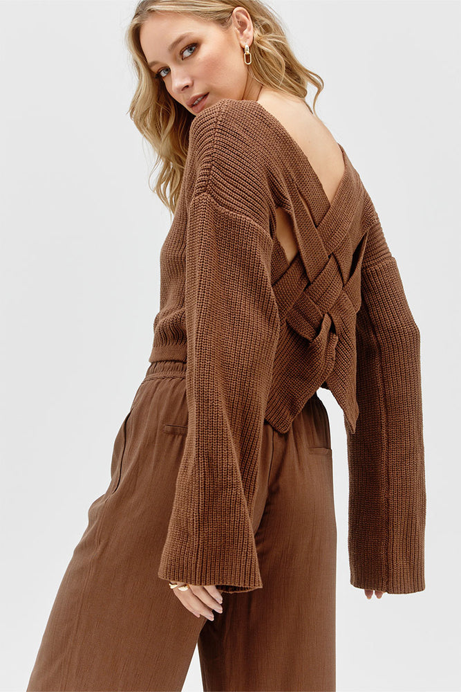 
                  
                    Sovere Studio women's Clothing Sydney Interlock Crop Knit Brown
                  
                