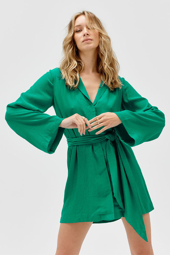 Sovere Studio women's Clothing Sydney Green Mini Dress