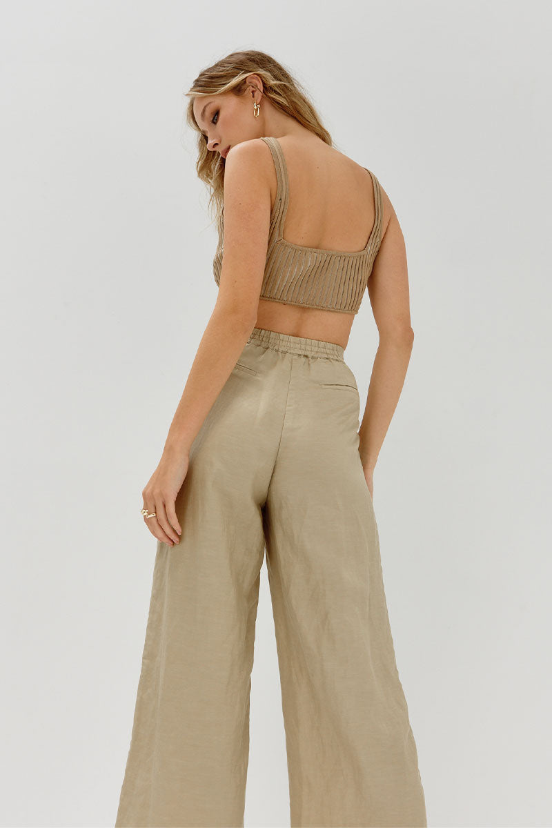 
                  
                    Sovere Studio women's Clothing Sydney Beige Cutout Pant
                  
                