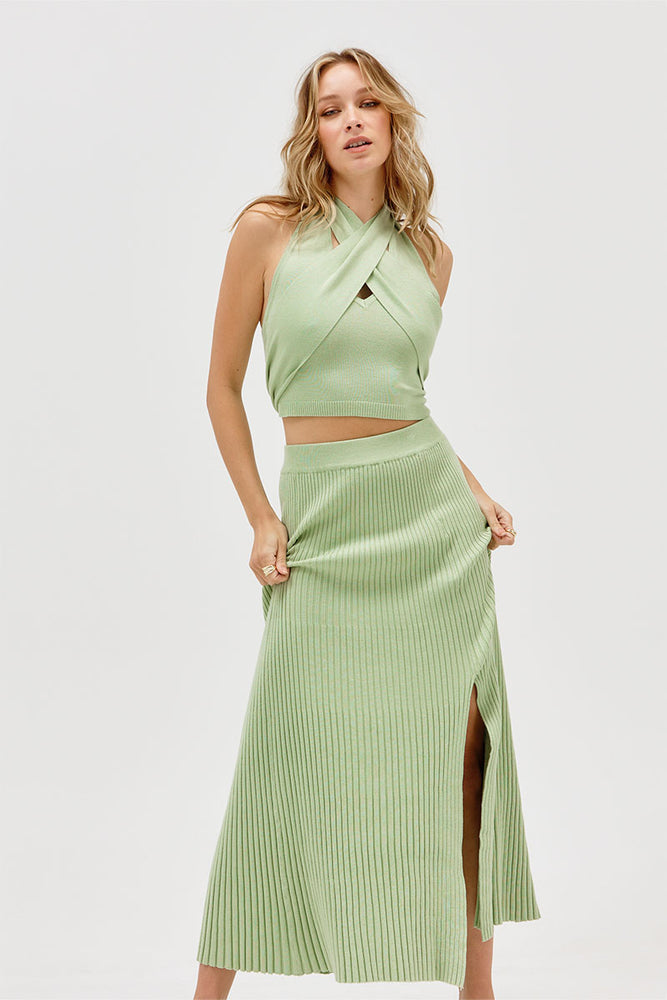 
                  
                    Sovere Studio women's Clothing Sydney green knit top
                  
                