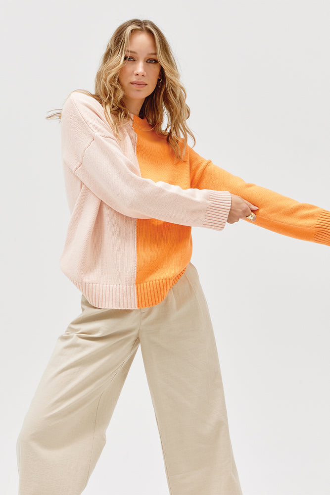 
                  
                    Sovere Studio women's Clothing Sydney Bravo Splice Sweater Orange
                  
                
