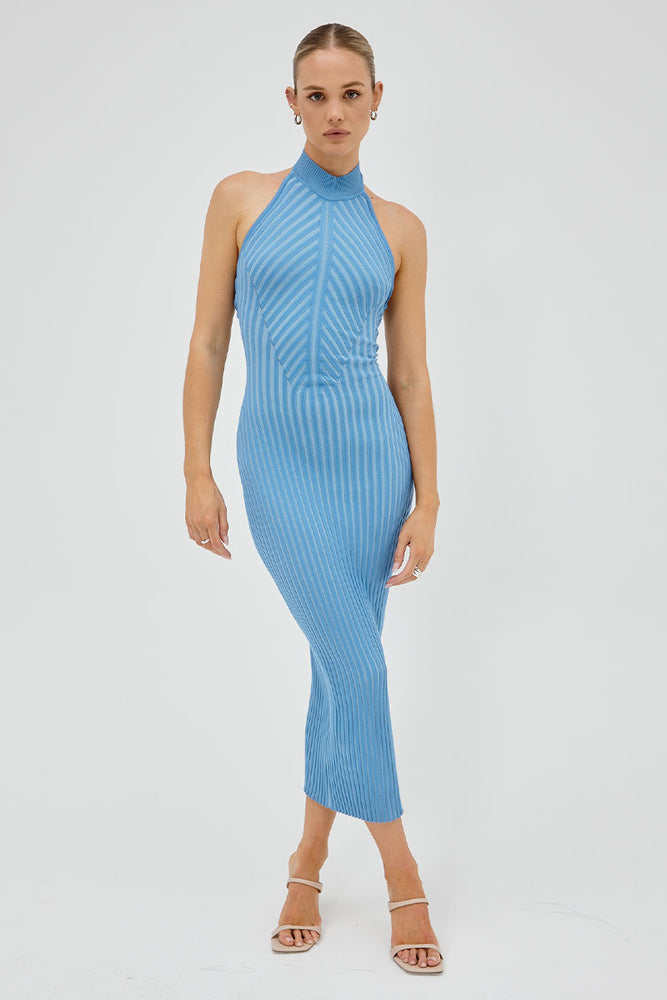 
                  
                    Sovere Studio women's Clothing Sydney Intwine knit dress blue
                  
                