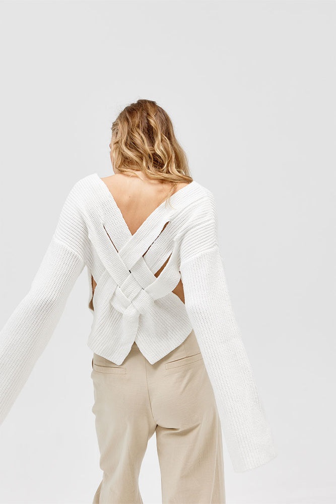 
                  
                    Sovere Studio women's Clothing Sydney Interlock Crop Knit White
                  
                