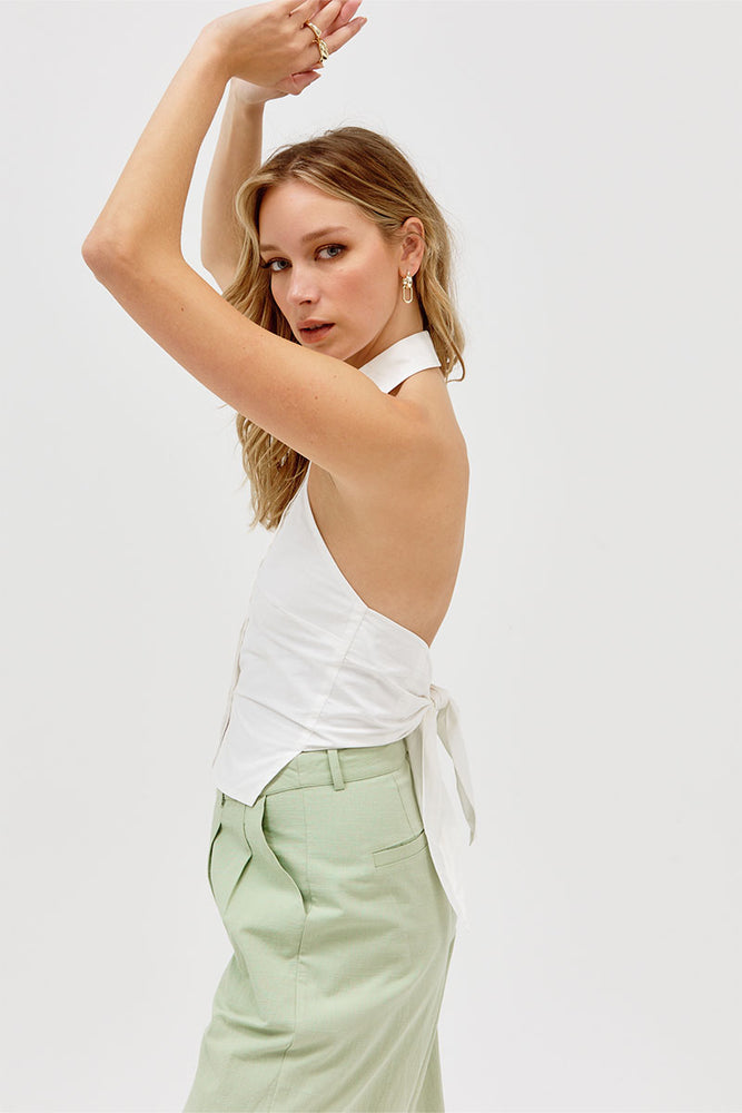 
                  
                    Sovere Studio women's Clothing Sydney white halter top
                  
                